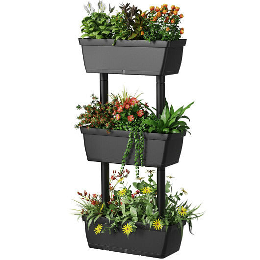 3-Tier Freestanding Vertical Plant Stand for Gardening and Planting Use - Free Shipping 