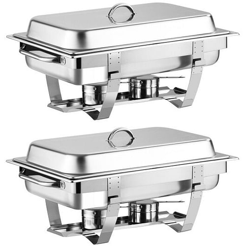2 Packs Stainless Steel Full-Size Chafing Dish - Free Shipping 