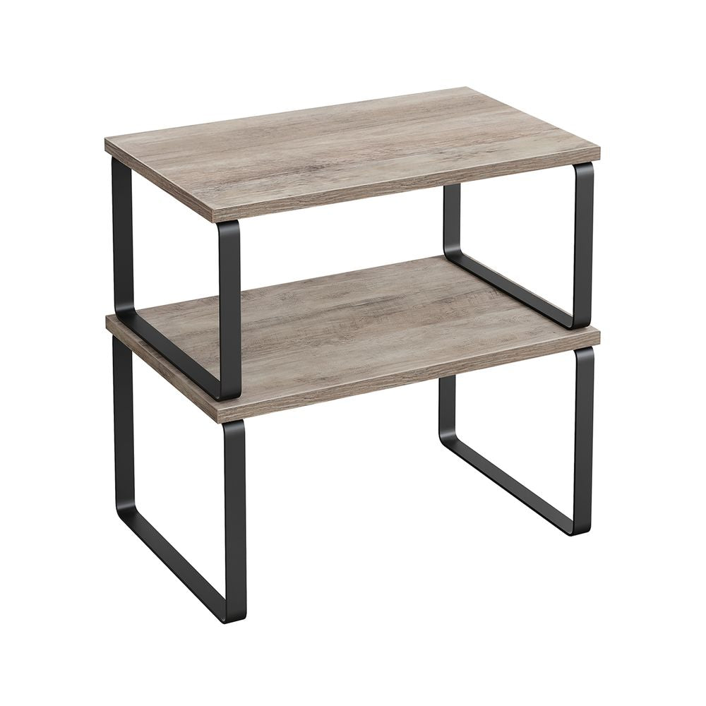 SONGMICS Kitchen Counter Shelves Set – Adjustable Countertop & Cabinet Organizer
