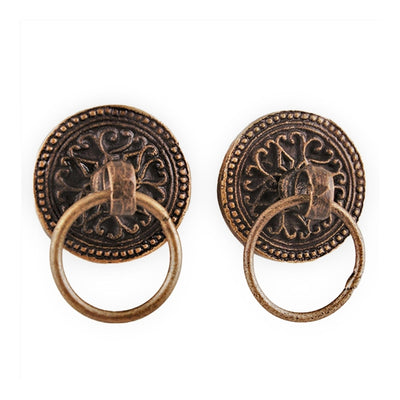 Wheel Floral Metal Knobs. 