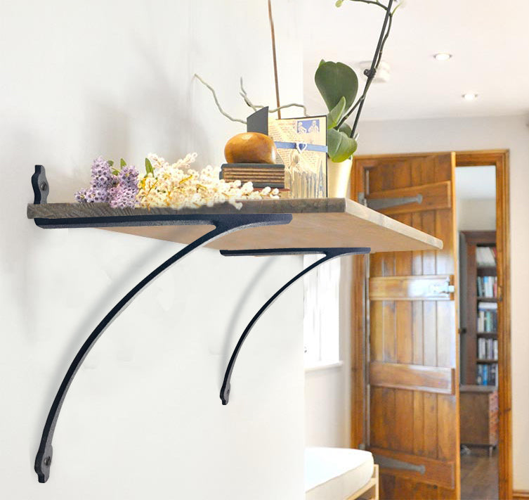 Shelf Bracket, Flat Black Finish 