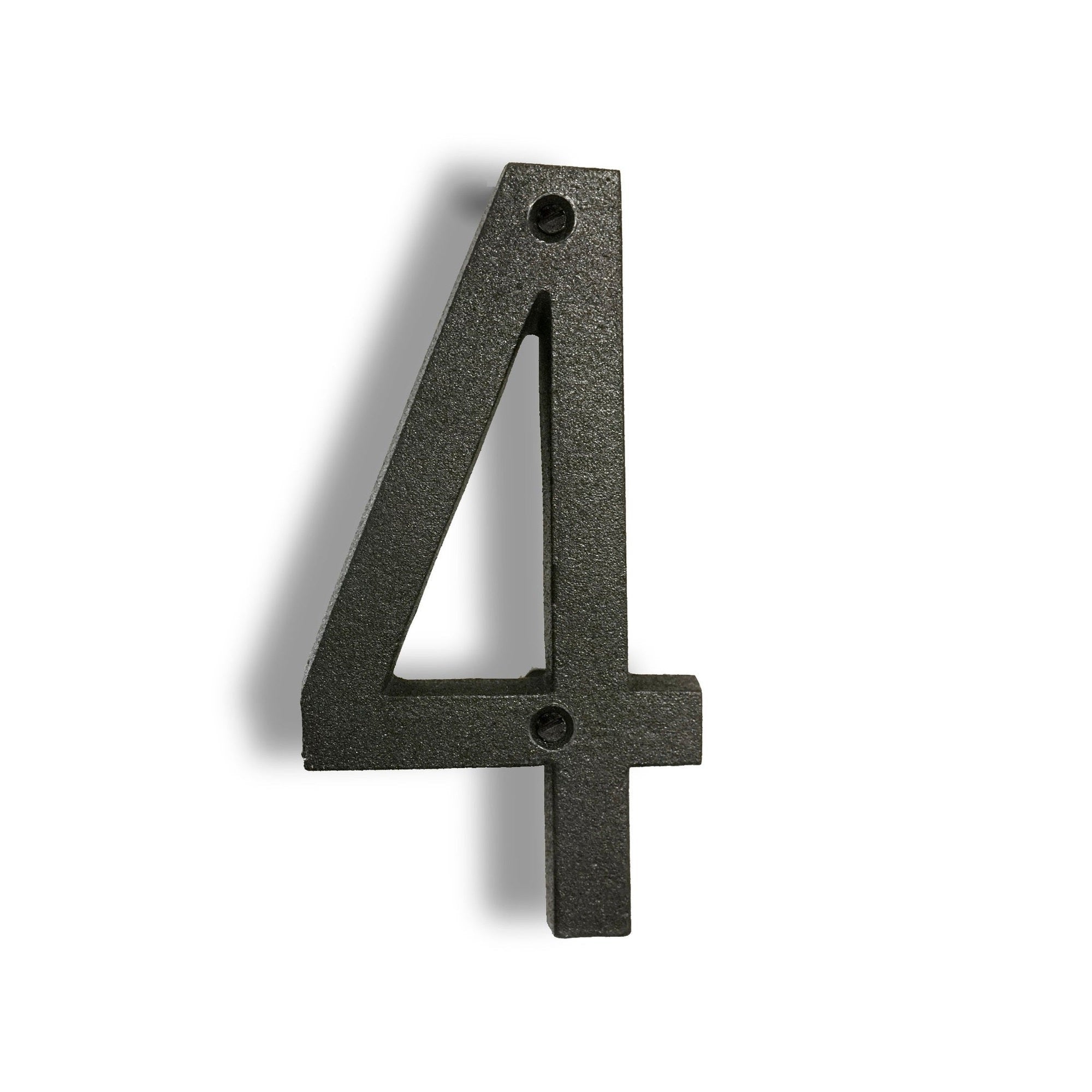 Colonial Wrought Iron Floating Number, 6.5 in, BLK, # 4 