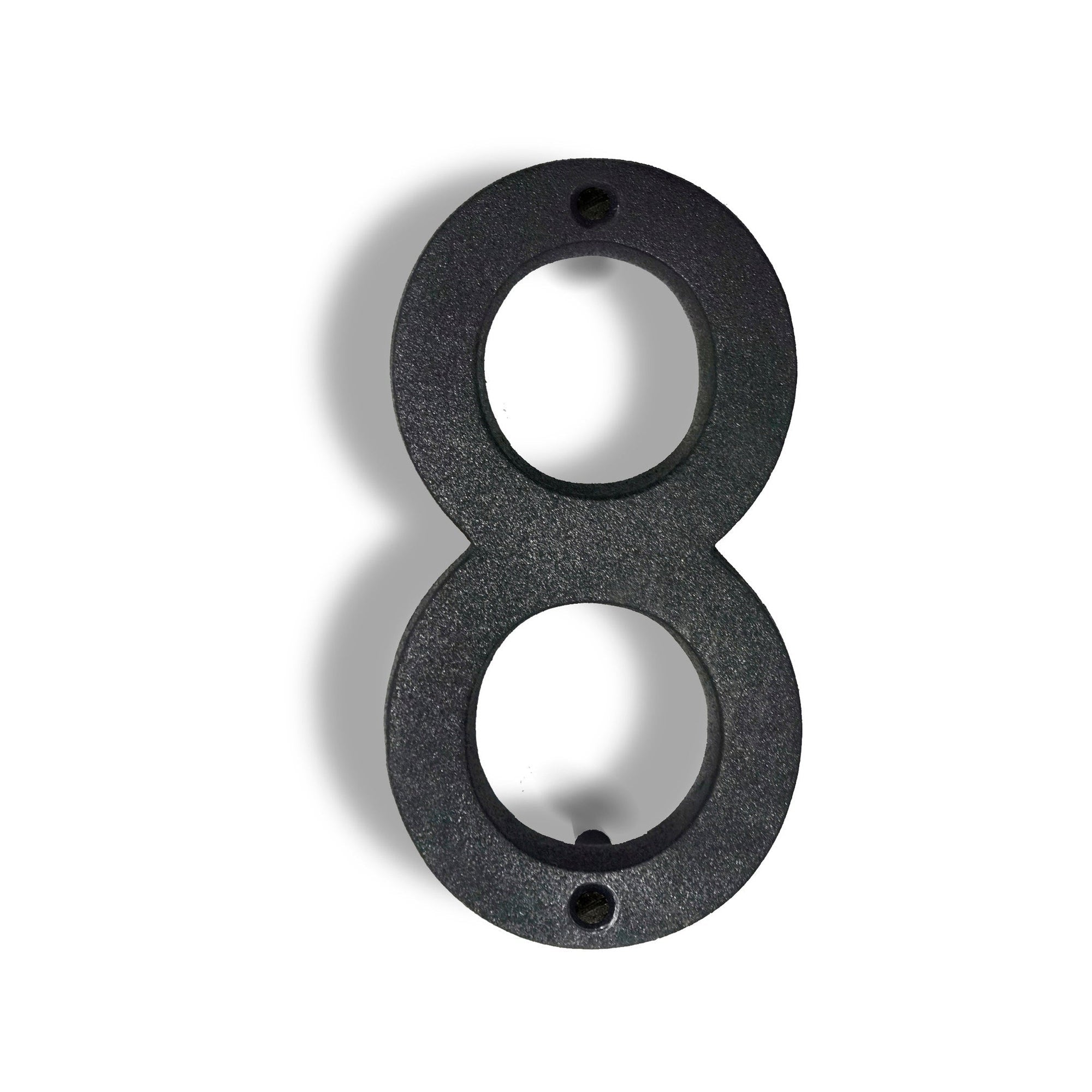Colonial Wrought Iron Floating Number, 6.5 in, BLK, # 8 