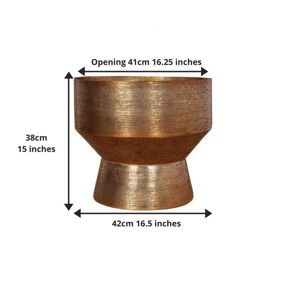 Kendrik -Mid-Century Brass Floor Planter (Multiple Sizes) 