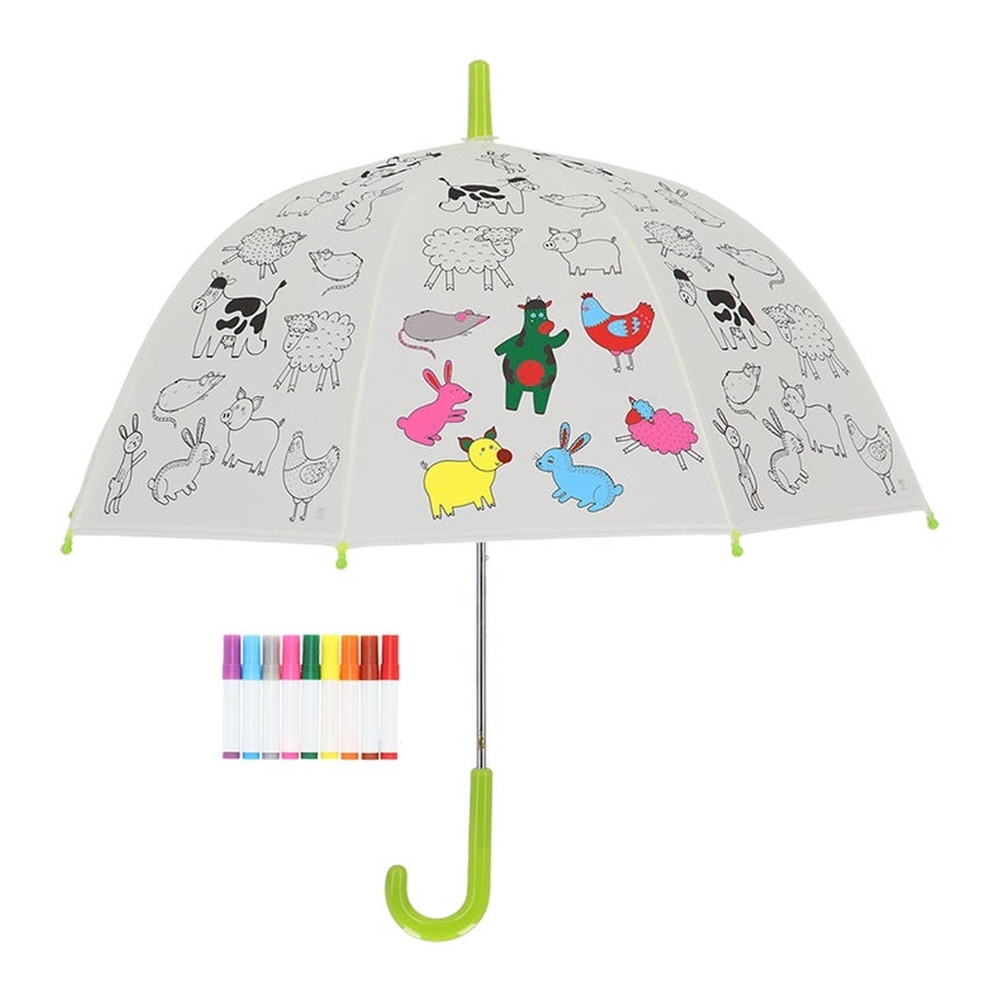 Colour in Umbrella "Farm Animals" 