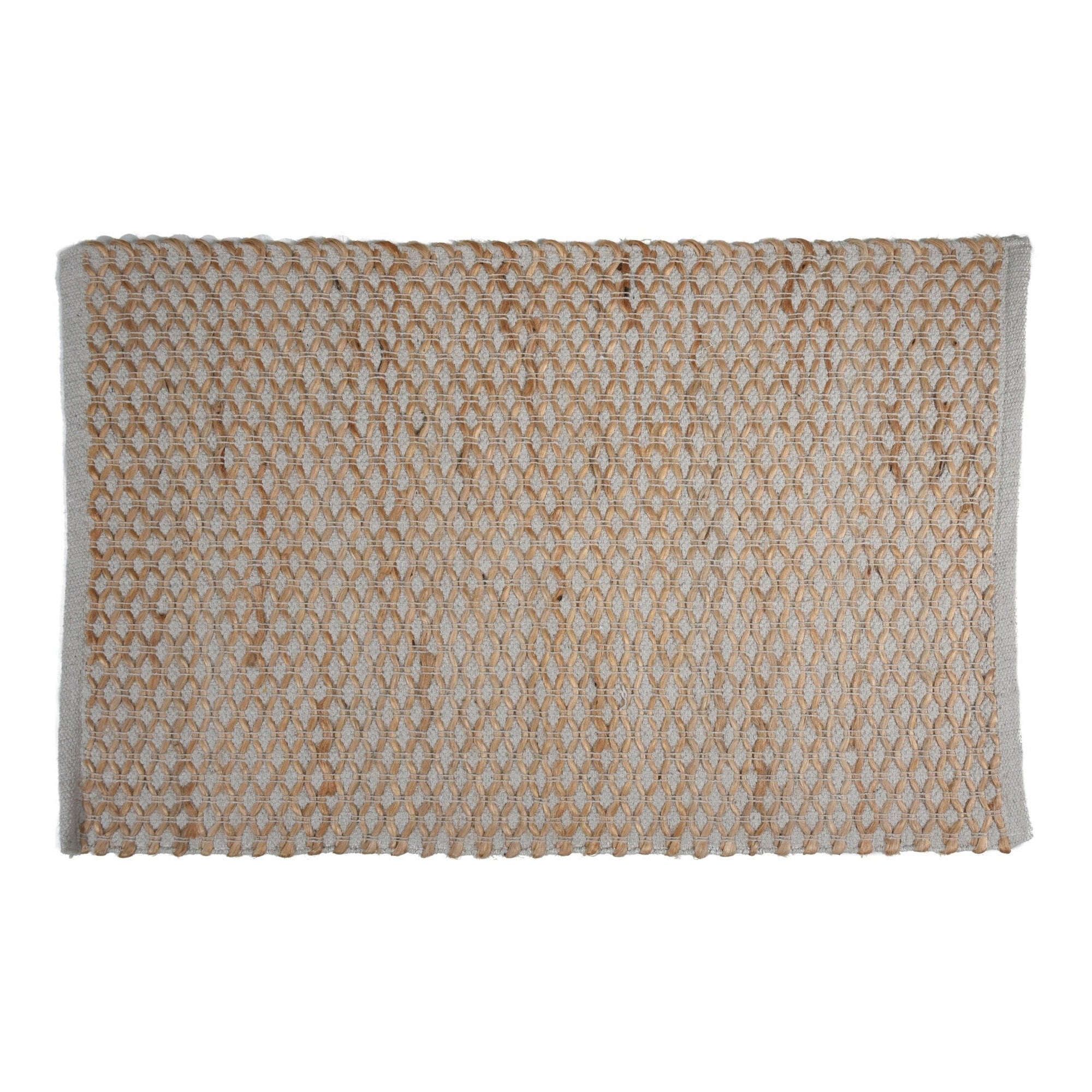 Rug, Cotton Jute, Size 2x3 Feet. Diamond Design 
