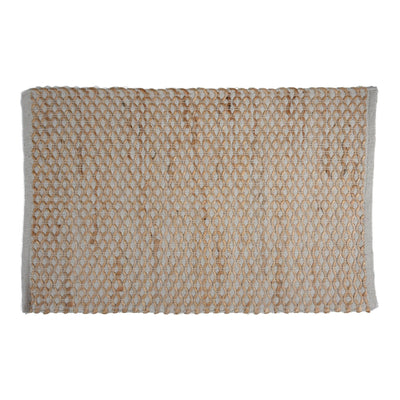 Rug, Cotton Jute, Size 2x3 Feet. Diamond Design 