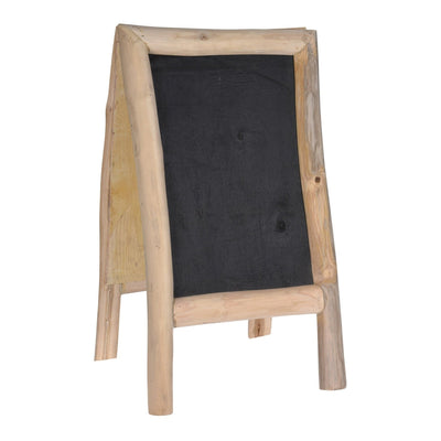 Blackboard Standing Teak Double Sided 