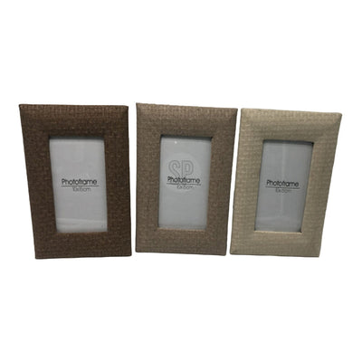 Photoframe, Mdf With Fabric, 3 Ass. Colors 