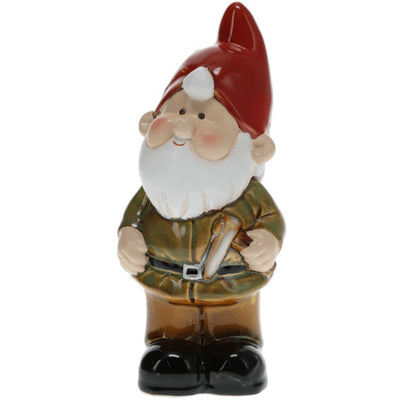 Standing Garden Dwarf Small, Porcelain, 4 Ass. 