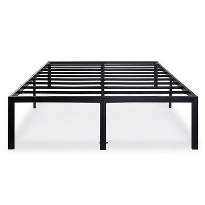 King 18-inch High Rise Heavy Duty Black Metal Platform Bed Frame - Free Shipping 