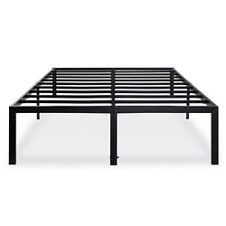 King 18-inch High Rise Heavy Duty Black Metal Platform Bed Frame - Free Shipping