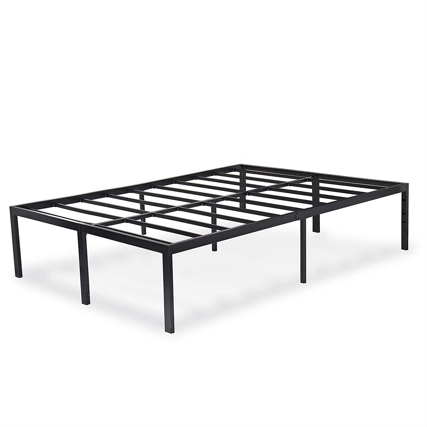 King 18-inch High Rise Heavy Duty Black Metal Platform Bed Frame - Free Shipping