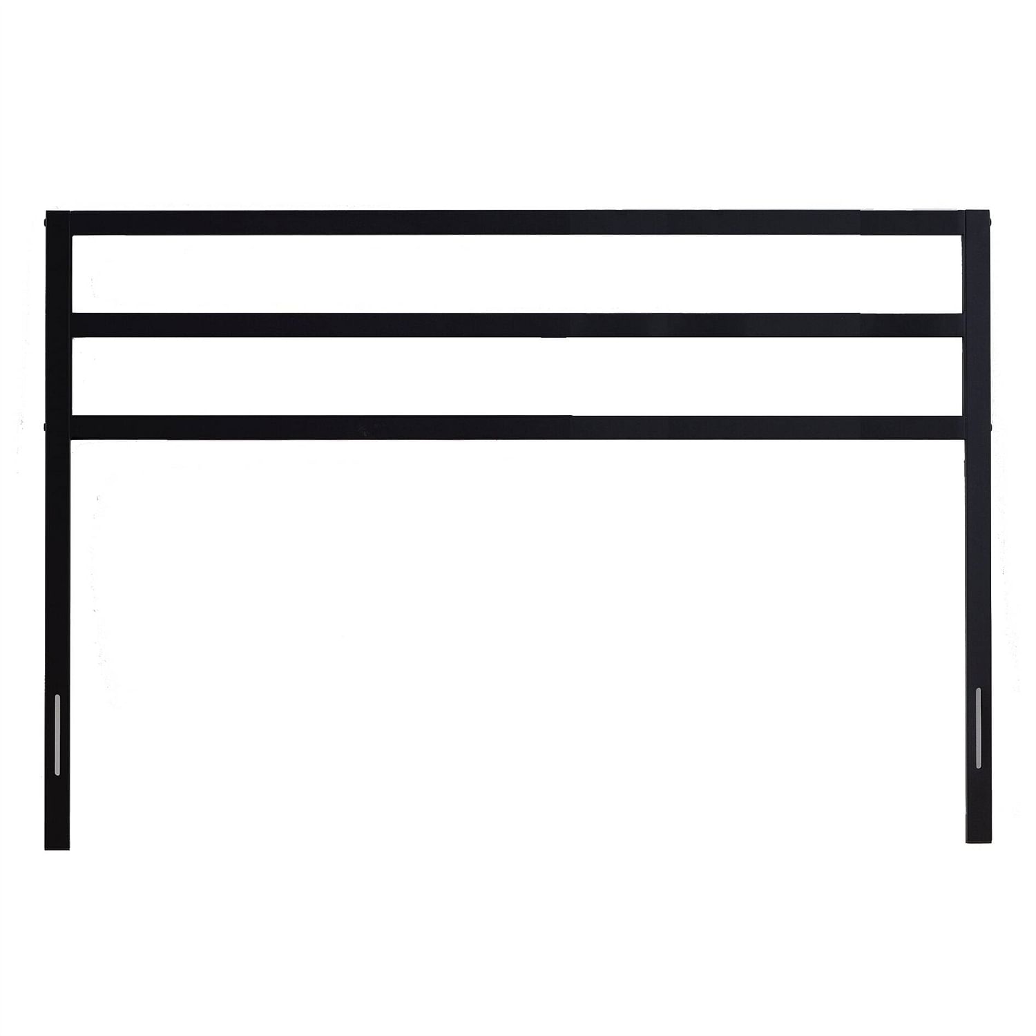 King size Modern Slatted Headboard in Matte Black Metal Finish - Free Shipping 