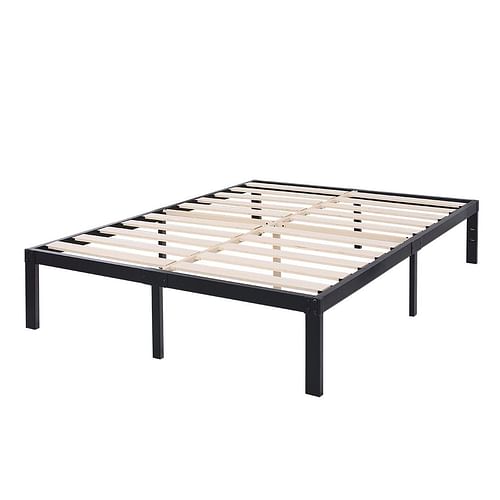 King Heavy Duty Metal Platform Bed Frame with Wood Slats 3,500 lbs Weight Limit - Free Shipping