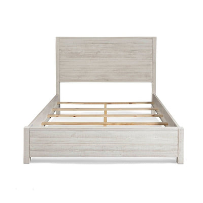 FarmHome Off White Solid Pine Platform Bed in King Size - Free Shipping 