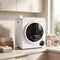 HOMCOM 18 lb Clothes Dryer with 6 Drying Modes, Stainless Steel Drum & Touch Controls – White