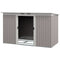Outsunny 9' x 4' Garden Metal Storage Shed Outdoor Equipment Tool Box with Foundation Kit, Ventilation & Doors, Light Grey