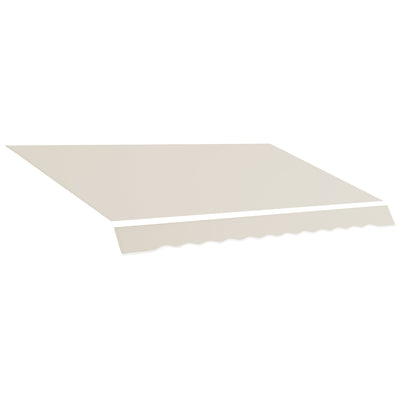 Outsunny Retractable Awning Canopy: 11'x8' Cream White Fabric Replacement for Outdoor UV Blocking Sunshade 