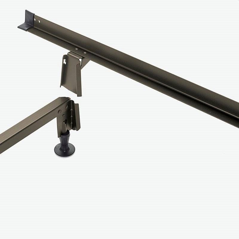 King size Steel Metal Bed Frame with Bolt-on Headboard Brackets - Free Shipping 