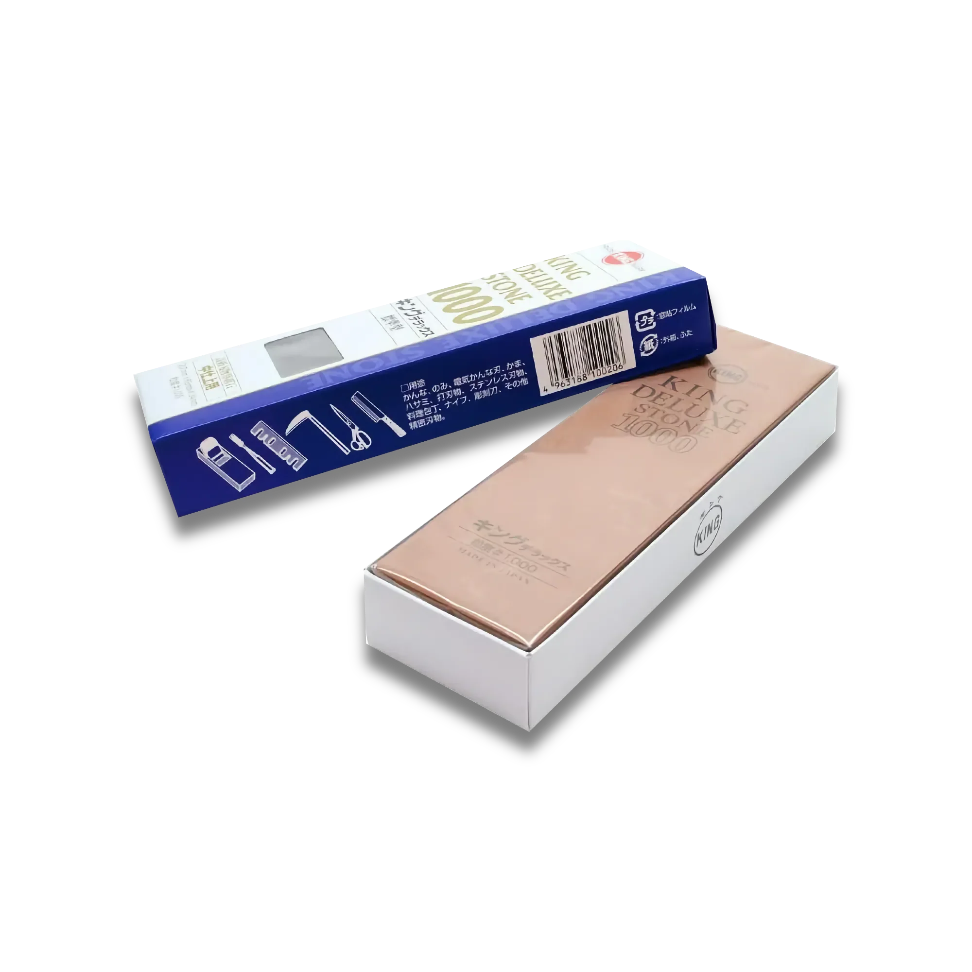 King Deluxe 1000 Grit Sharpening Stone – Medium Grit Whetstone – Made in Japan 