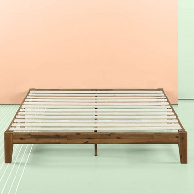 King Simple Modern Solid Wood Platform Bed Frame - 700 lb. Weight Capacity - Free Shipping 