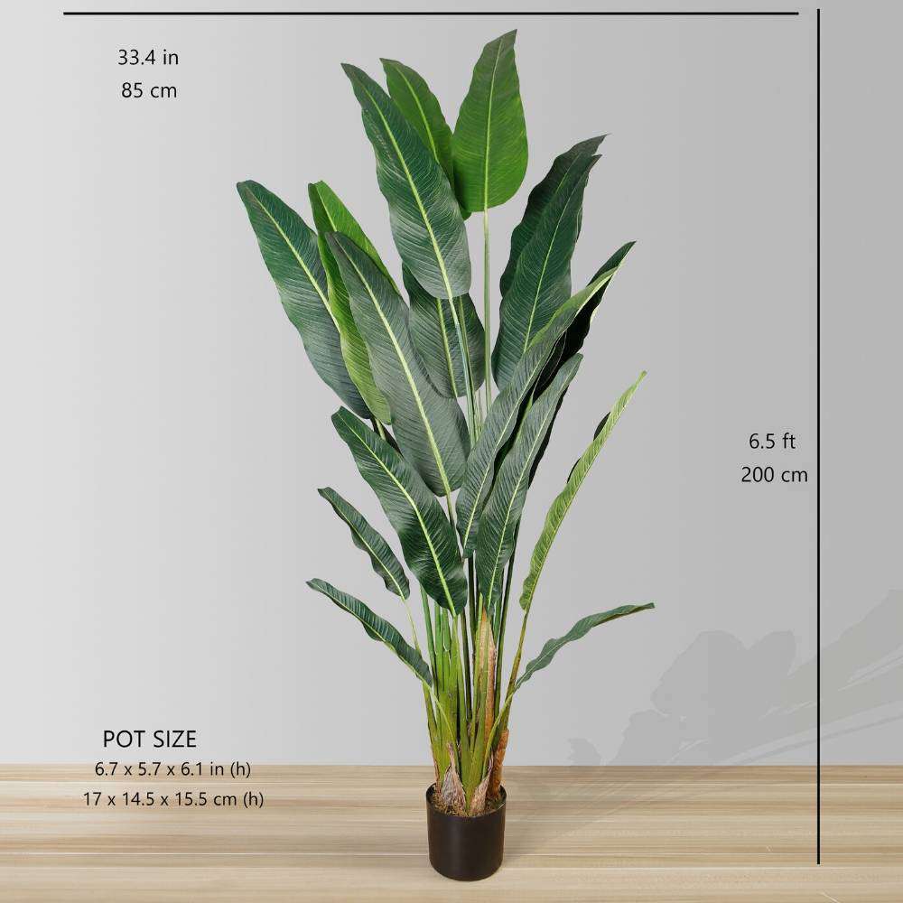 Kola Artificial Travellers Palm Tree Potted Plant (Multiple Sizes) 