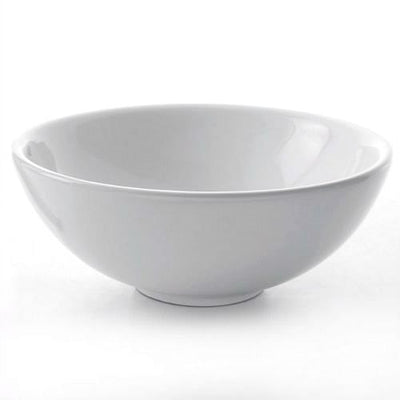 White Ceramic Round Bowl Style Vessel Bathroom Sink with 1.75-inch Drain Opening - Free Shipping 
