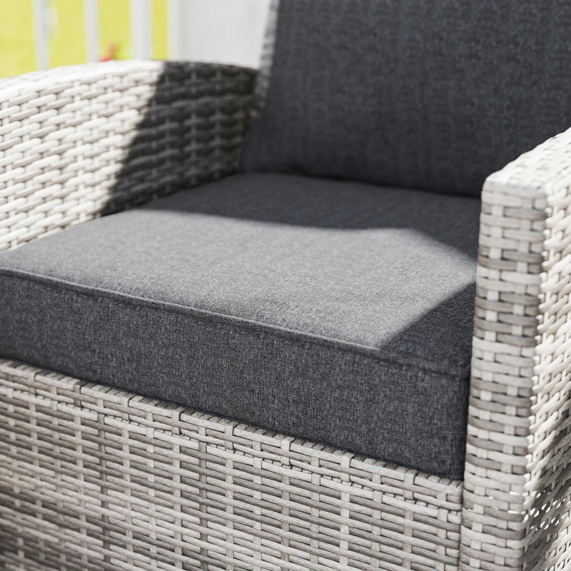 Outdoor Chair Cushions Set of 4, Fade Resistant Patio Chair Cushions for Outdoor Furniture, 24" x 24", Grey