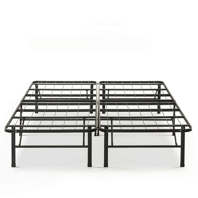 King size Folding Sturdy Metal Platform Bed Frame with Storage Space - Free Shipping 