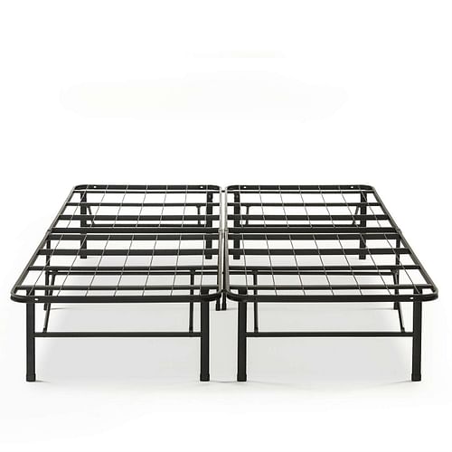 King size Folding Sturdy Metal Platform Bed Frame with Storage Space - Free Shipping