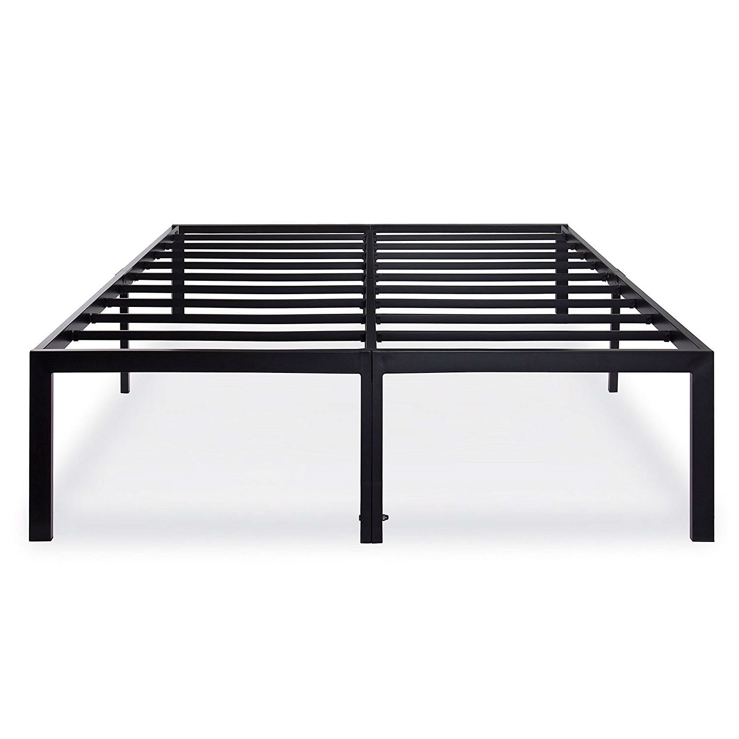 King size 18-inch High Rise Heavy Duty Metal Platform Bed Fame with Steel Slats - Free Shipping