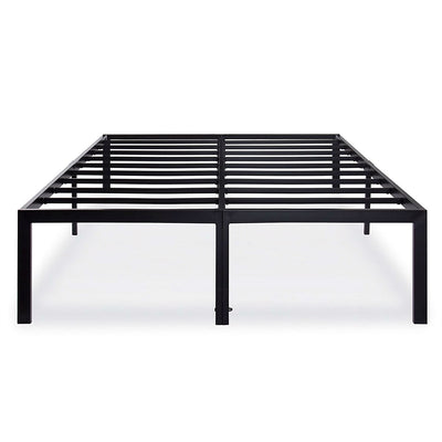 King size 18-inch High Rise Heavy Duty Metal Platform Bed Fame with Steel Slats - Free Shipping 