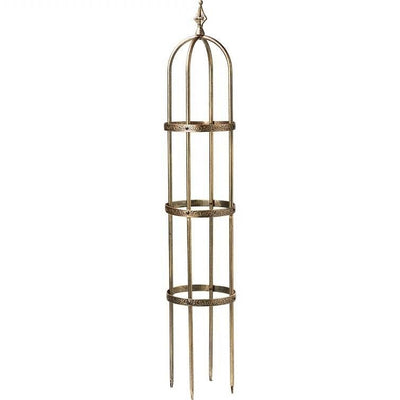 60-inch Copper Finish Steel Outdoor Garden Trellis Obelisk - Free Shipping 