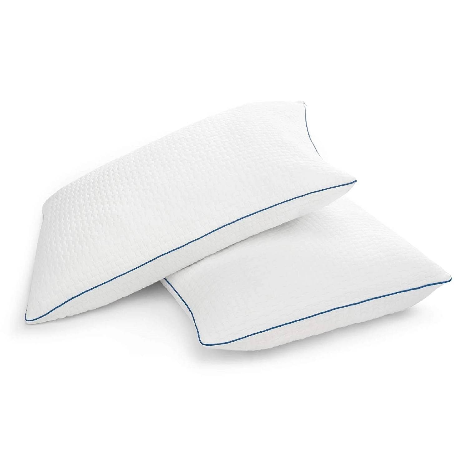 Set of 2 King size Memory Foam Pillow with Removable Machine Washable Cover - Free Shipping 