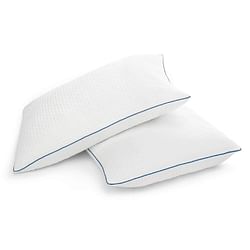 Set of 2 King size Memory Foam Pillow with Removable Machine Washable Cover - Free Shipping 