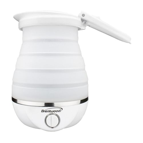 Brentwood Dual Voltage 3.3 Cup Collapsible Travel Kettle in White - Free Shipping 