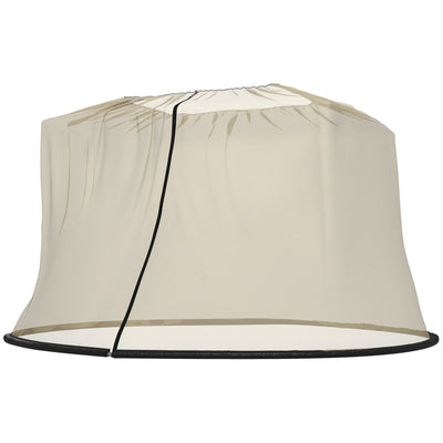 Outsunny 7.5FT Umbrella Table Screen Mosquito Bug Net, Garden Large Umbrella Cover Netting with Zippered Door, Black 