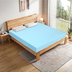 King size 3-inch Thick Gel-Infused Air Foam Mattress Topper in Light Blue - Free Shipping 