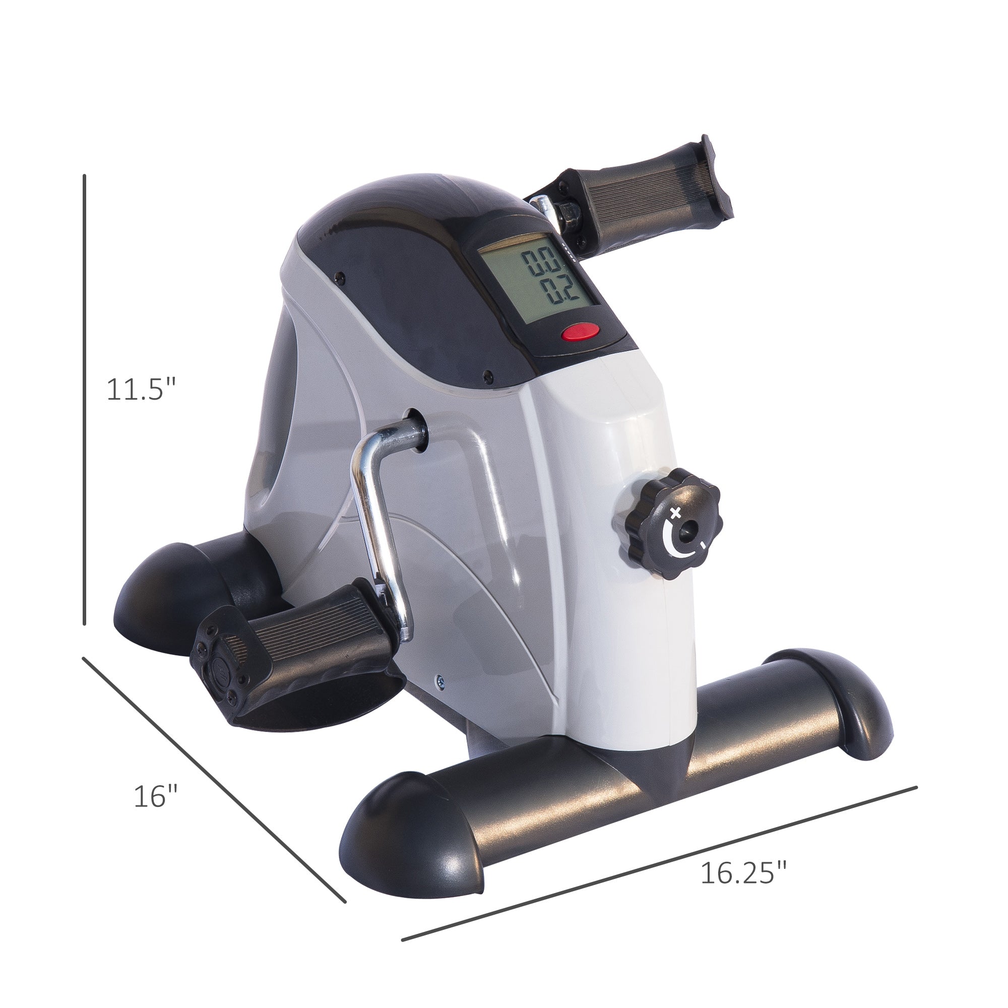 Soozier Portable Mini Exercise Bike Desk Pedal Indoor Cycle Fitness Hand Foot Exercise Machine w/ LCD Display 