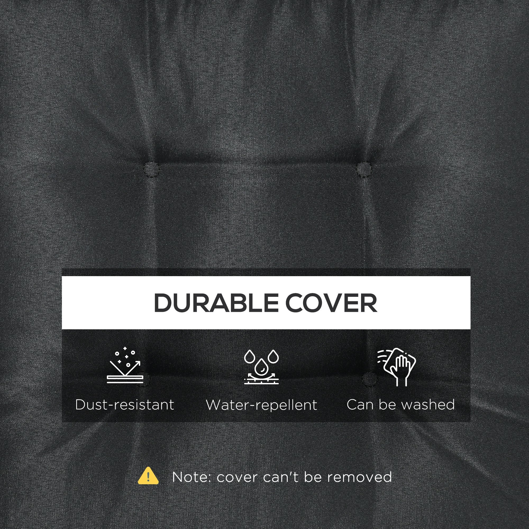 Outsunny 4-Piece Replacement Cushions for Rattan Furniture Outdoor Patio Seat Pad Set Black 