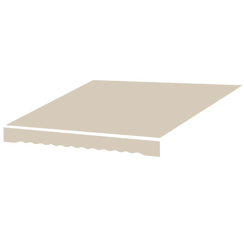 9' x 8' Outdoor Sunshade Canopy Awning Cover, Retractable Awning Fabric Replacement, UV Protection, Beige