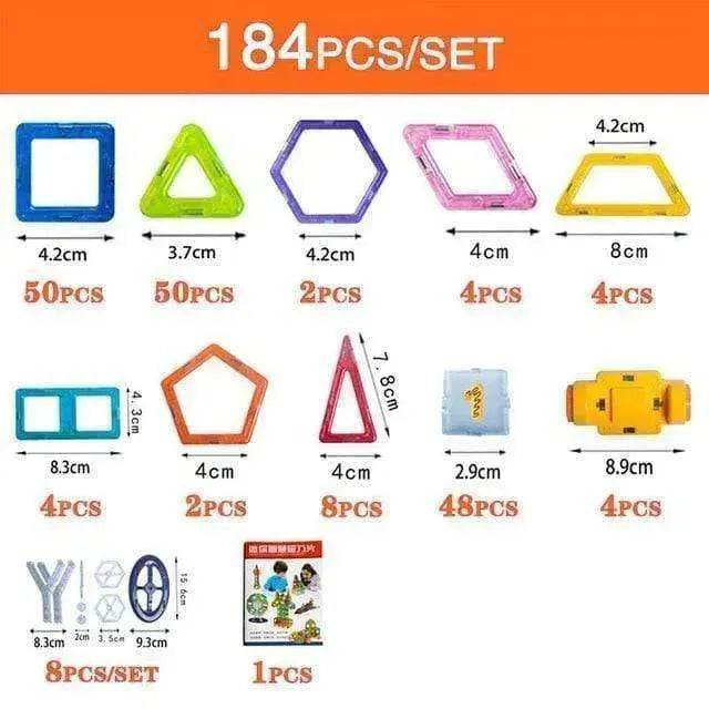 Kids' Magnetic Building Blocks DIY Magnet Toys - Construction Set Gifts 