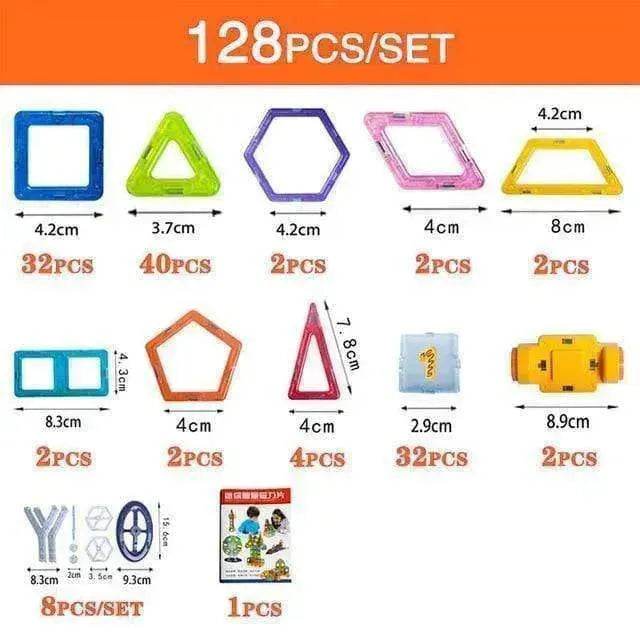 Kids' Magnetic Building Blocks DIY Magnet Toys - Construction Set Gifts 