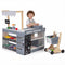 Kids Grocery Store Playset Wooden Pretend Play Supermarket with Shopping Cart-Natural