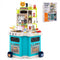 Kids Kitchen Playset Corner Play Kitchen with Realistic Sounds and Lights
