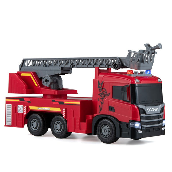 Kids Large Fire Truck Toy with Extendable Ladder & Lights and Sounds – Licensed Scania