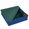 Kids Outdoor Sandbox with Oxford Cover and 4 Corner Seats-Brown