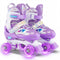 Kids Roller Skates for Girls Boys with Light-up Wheels and Safety Protection-Purple