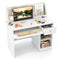 Kids Study Desk for Children with Hutch, Drawer, Shelves & Keyboard Tray
